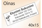 Oinas Tarra 40 x 15 mm
